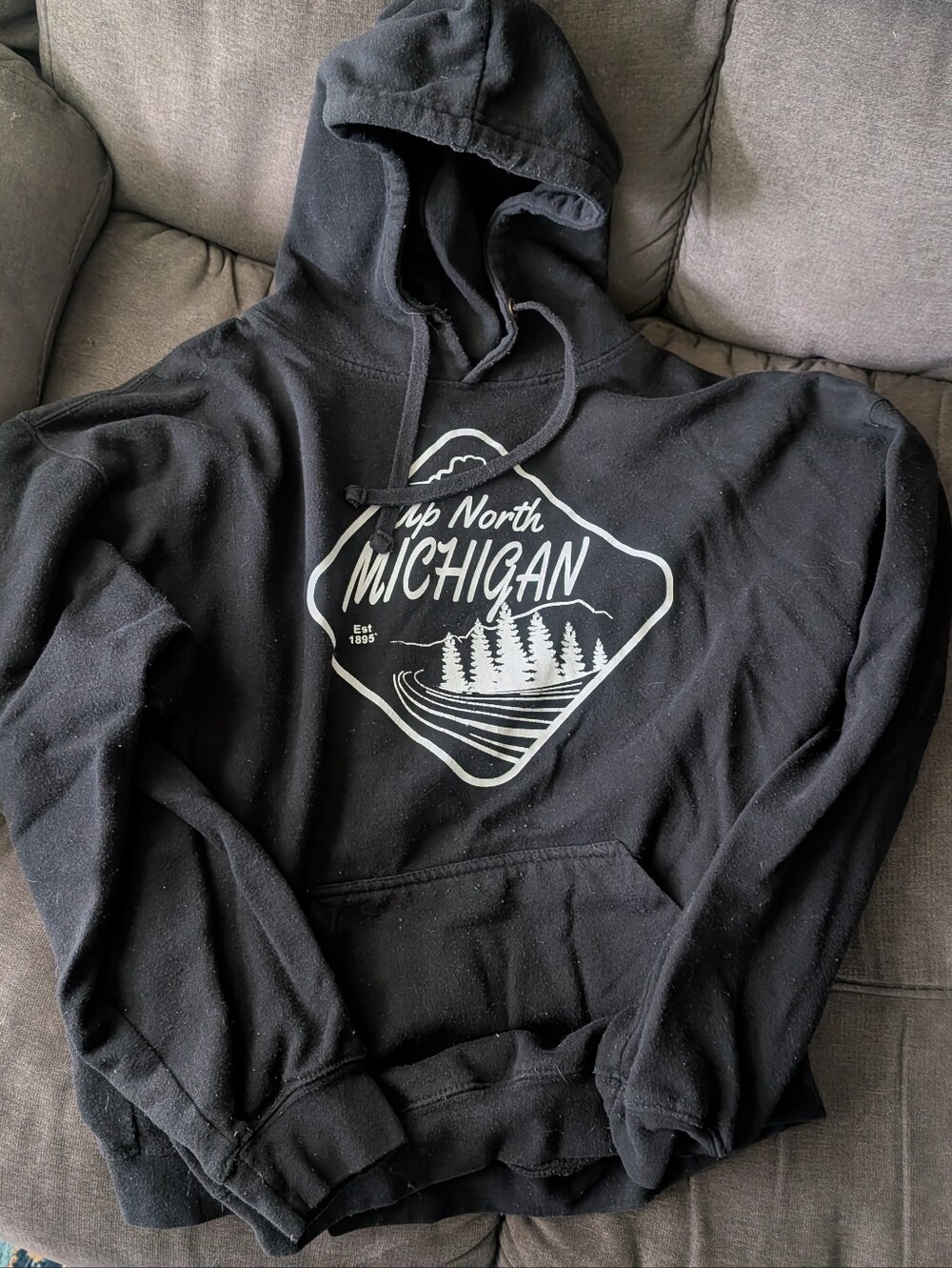 Black "Up North Michigan" Pullover Hoodie